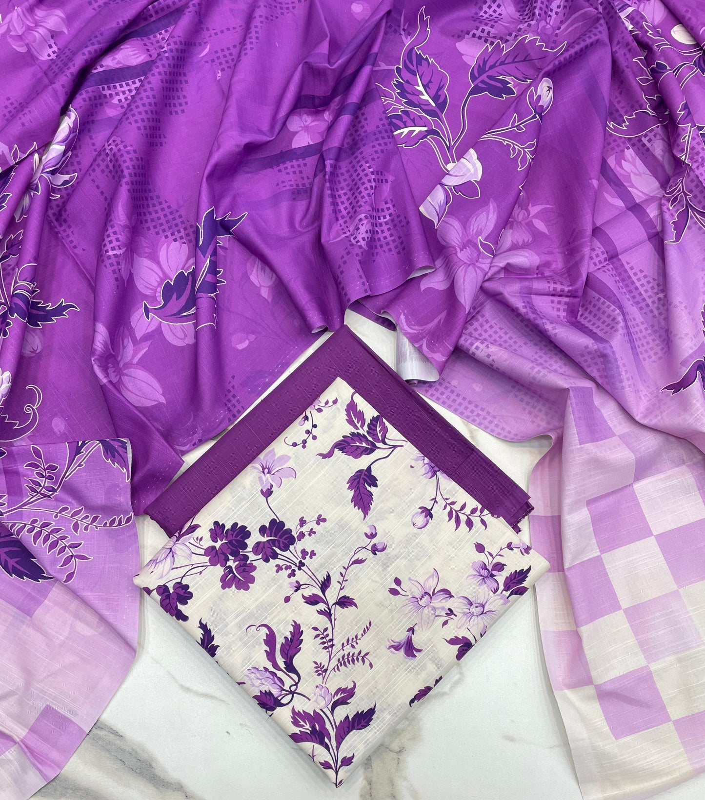 Al-Karam Designer Slub Khaddar 3pc