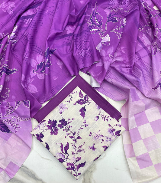 Al-Karam Designer Slub Khaddar 3pc