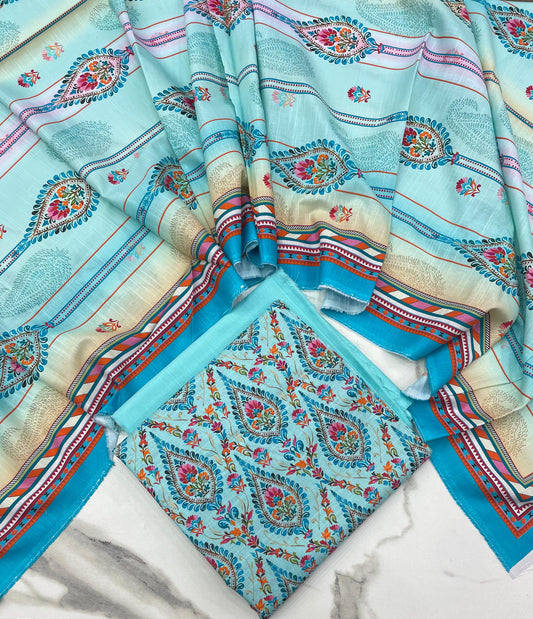 Al-Karam Designer Slub Khaddar 3pc