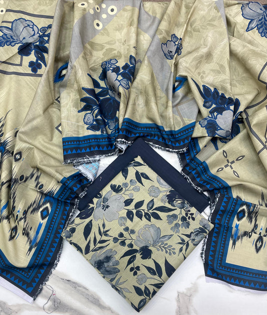 Al-Karam Designer Slub Khaddar 3pc