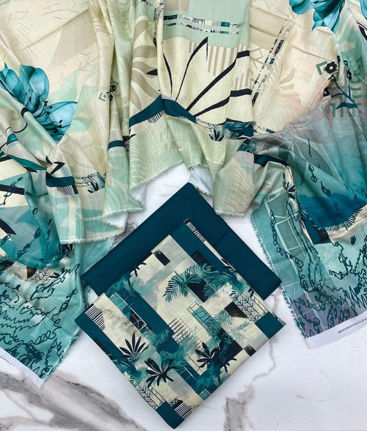 Al-Karam Designer Slub Khaddar 3pc